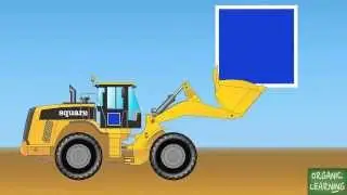 Wheel Loaders Shovel Trucks Teaching Shapes - Learning Basic Shapes Video for Kids