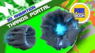 Green Screen Smoke Thanos Portal 3D Animation - PixelBoom