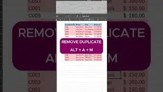 Highlight & Remove Duplicates in excel