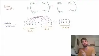 Algebraic operations on Matrices - scalar multiplication, matrix addition, and transposition