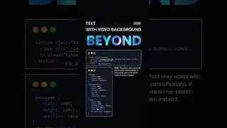 CSS Text With Video BackgroundText #html#css#text#img#js#background