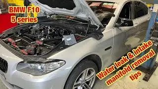 BMW, intake manifold removal tips for bad water leak
