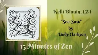 15 Minutes of Zen! Beginner Zentangle® method of drawing! See-Saw.