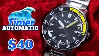 $40 Automatic NH35 & Sapphire Crystal Diver Watch!? AQUATIMER Homage by DUKA 109 Review