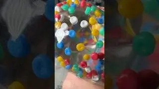 Water Filled Stressball Inside a Plastic Confetti Stressball