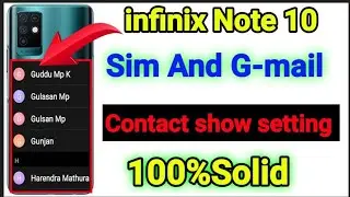 Infinix note 10 Contact show setting / how to show Contact import export 2021