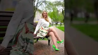 Sexy Vermont woman modeling vintage 1970's blouse and skirt #asmr #trending #fashion