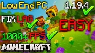 Get More Fps in Minecraft 1.19.4 Low End PC Fix lag 2023