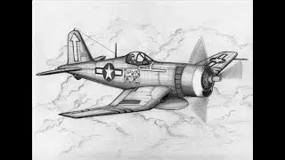 How to Draw a F4U Corsair (Freehand Sketch)