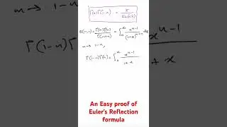 An easy proof of Euler’s reflection formula