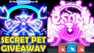 FREE SECRET PET!! LIMITED SECRET PETS GIVEAWAY in Clicker Simulator (Roblox) RAMP Gaming Giveaway!