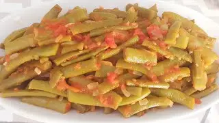 Super tasty, popular cold turkish appetizer (salad)! Turkish green beans.