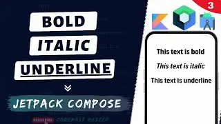 Bold Italic Underline in Jetpack Compose | Jetpack Compose Tutorial Hindi #3