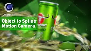 Cinema 4D Tutorial (Object to Spline and Motion Camera)  #06