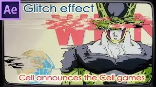 Tutorial Glitch effect - make Cell appears in TV with After Effects - 73