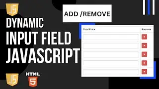 Add Remove Input Fields using Javascript & Html