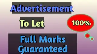 To let advertisement class 12/11/10/9  | Advertisement Writing (To - Let )11th and 12 th class cbse