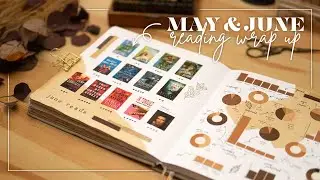 May & June Reading Wrap Up & Reading Journal Spreads 📚 reviews & stats 📈