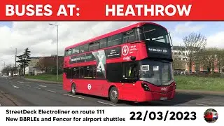 London buses around Heathrow 22/03/2023