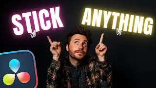 How to STICK TEXT to Moving Objects | Davinci Resolve 19 Tutorial