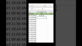 Separate the Date and Time in Excel