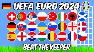 Beat The Keeper - UEFA EURO 2024 - Algodoo Marble Race