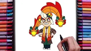How to Draw  MOON GUARDIAN CHESTER  From Brawl Stars | NEW MOON GUARDIAN CHESTER SKIN
