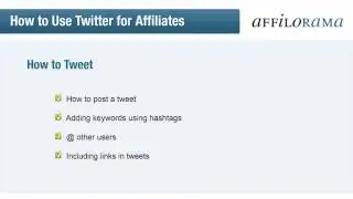 Affiliate Marketing with Twitter