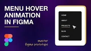 Menu hover animation in Figma  |  Figma Prototype Tutorial