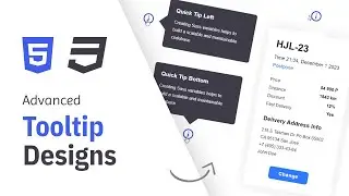 Advanced HTML, CSS Tooltips | Quick Tutorial