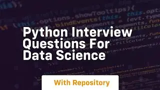 python interview questions for data science