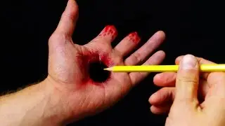Halloween Makeup Tutorial - Hole in Hand illusion SFX