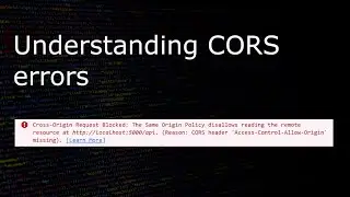 Understanding the cross origin error (Access-Control-Allow-Origin)