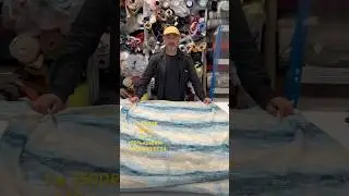 Ткань батист из 100% крапивы принт Северное Сияние 1 м 3500₽ 65 гм 140 см + 7 993 490 01 54 💞