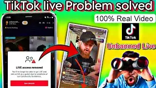 TikTok live suspended problem solved || TikTok Live access removed || unbanned TikTok live || TikTok