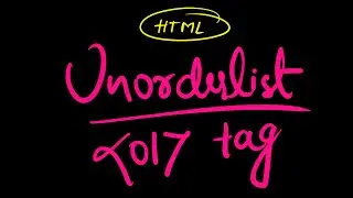 HTML unorderilist | HTML tutorial in Hindi and Urdu