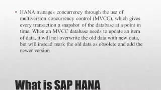 SAP HANA Tutorial for beginners - introduction overview