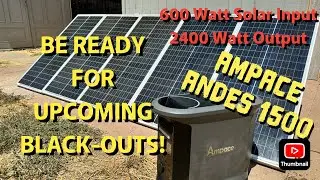 BLACKOUTS ARE COMING! BE READY WITH THE AMPACE ANDES 1500