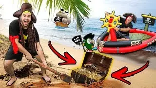 VIREI UM PIRATA E FUI ATRÁS DO TESOURO PERDIDO (ENCONTRAMOS!)