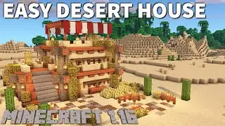 Desert House in Minecraft 1.16: Perfect Easy Desert House Tutorial (2020 Starter House Tutorial)