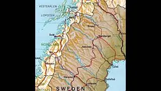 map of The Scandinavian Peninsula [ Norway ] [ Sweden ]