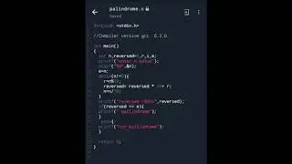 palindrome in c program