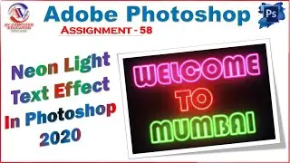 Neon Light Text Effect in Adobe Photoshop 2020 || Neon Text Effect in Photoshop 2020