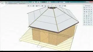 Как создать стилизованную юрту их профилированного бруса. Renga BIM. Базовый функционал