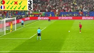 Portugal vs France (3-5) Full Penalty-Shootout! EURO 2024 Quarter-Final!