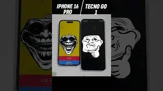 iPhone 16 Pro vs Tecno Spark GO 1 #shortsviral #shorts