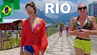 【4K】WALK 🇧🇷   LEBLON 🏖  Rio de Janeiro - 4K video 𝐇𝐃𝐑 !