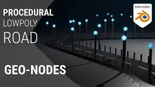 PROCECURAL ROAD by GEOMETRY NODES in 15 MINUTES | Blender Tutorial | Eevee renders