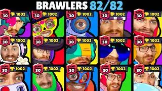 How I got RANK 30 with EVERY Brawler in Brawl Stars!