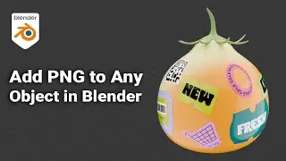 How to Add PNG Images to Objects in Blender | shrinkwrap modifier blender #blender3d